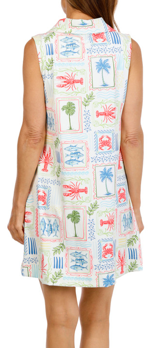 Thumbnail 4: SIMPLY SOUTHERN Women's Sleeveless Outdoor Lobster Print Dress 