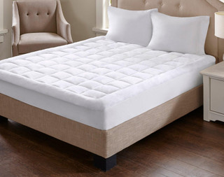 Thumbnail 2: Madison Park Madison Park Overfilled Plush Down Alternative Mattress Pad 