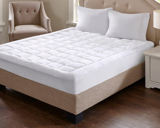 Thumbnail 3: Madison Park Madison Park Overfilled Plush Down Alternative Mattress Pad 