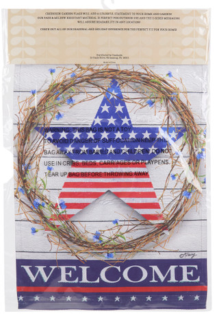 Thumbnail 2: Creekside Americana Glitter Garden Flag 