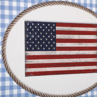 Thumbnail 2: Six Trees 14x11 American Flag Wall Art 
