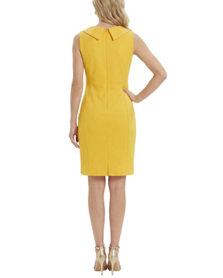 Thumbnail 3: NY COLLECTION Women's Solid Wide Shawl Collar Sleeveless Dress 