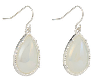Thumbnail 1: Juniper + Lime White Teardrop Earrings 