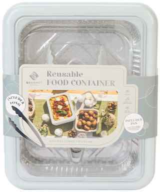 Thumbnail 1: GOURMET HOME PRODUCTS Glacier 95oz Reusable Food Container with Tong 