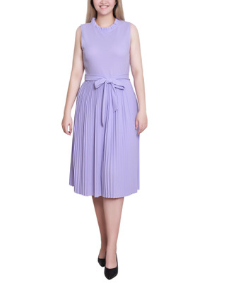 Thumbnail 1: NY COLLECTION NY Collection Womens Solid Sleeveless Crepe Dress 