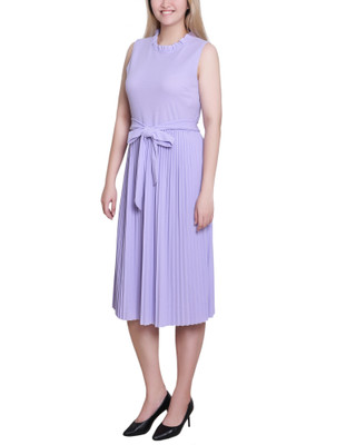 Thumbnail 3: NY COLLECTION NY Collection Womens Solid Sleeveless Crepe Dress 