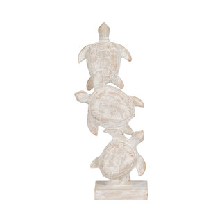 Thumbnail 1: Sagebrook Home Sagebrook Home 16 in Stacked Turtles Figurine 