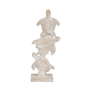 Thumbnail 2: Sagebrook Home Sagebrook Home 16 in Stacked Turtles Figurine 