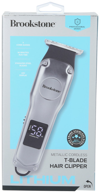 Thumbnail 1: Brookstone Brookstone Men's Metallic Cordless T-Blade Hair Trimmer 