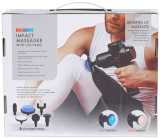 Thumbnail 2: Brookstone Brookstone Hot Cold Impact Massager with LCD Panel 