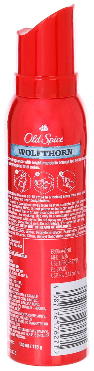 Thumbnail 2: Old Spice Old Spice 140 ml Wolfthorn Deodorant Body Spray 
