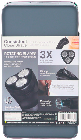 Thumbnail 2: Coby Coby Mens Rotary Shaver & Nose Hair Trimmer Kit 