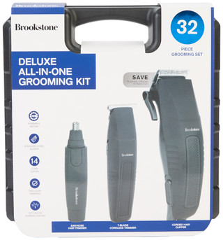 Thumbnail 1: Brookstone Brookstone 32 Pc Deluxe All-In-One Grooming Kit 