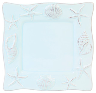 Thumbnail 1: BLUE SKY 9 In Coastal Square Plate 
