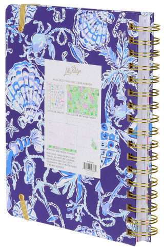 Thumbnail 2: LILLY PULITZER Sapphire Pool Barefoot Beachcomber 17-Month Large Agenda 