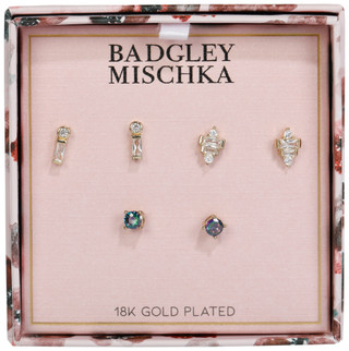 Thumbnail 1: BADGLEY MISCHKA Womens 3-Piece Stud Earring Boxed Set 