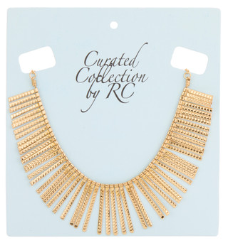 Thumbnail 1: SECONDARY Gold-Tone Fan Style Necklace 