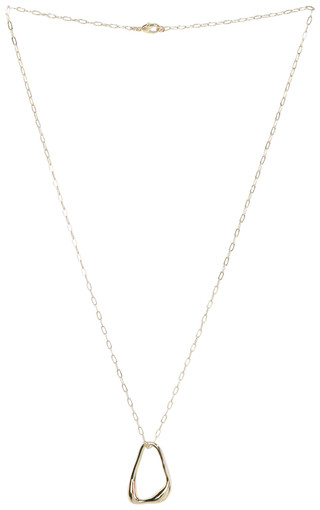 Thumbnail 3: REBECCA MINKOFF Gold Plated Oblong Open Pendant Necklace 