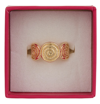 Thumbnail 1: ADINA EDEN Gold Plated Swirl Boxed Adjustable Ring 