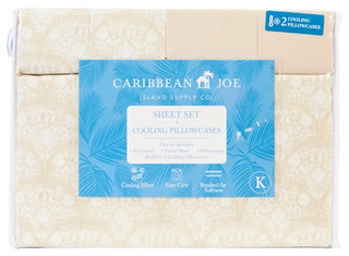 Thumbnail 1: Caribbean Joe 6 Pc Shell Medallion King Sheet Set 