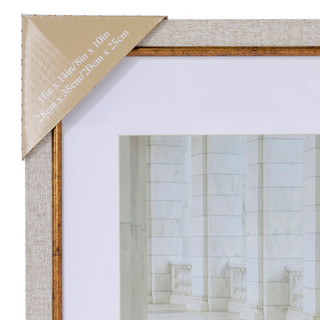 Thumbnail 3: CONCEPTS IN TIME 16x20 Fabric Gold-Rim Frame with 11x14 Mat 