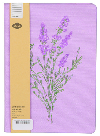 Thumbnail 1: DENIK Lavender Bunch Embroidered Journal 