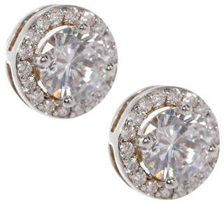 Thumbnail 2: NES GROUP Sterling Silver CZ Boxed Stud Earrings 
