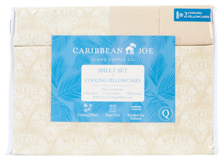 Thumbnail 1: Caribbean Joe 6 Pc Shell Medallion Queen Sheet Set 