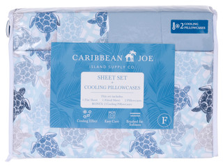 Thumbnail 1: Caribbean Joe Full Size 6 Pc Fanta Seas Bed Sheet Set 
