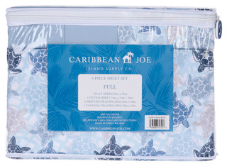 Thumbnail 5: Caribbean Joe Full Size 6 Pc Fanta Seas Bed Sheet Set 