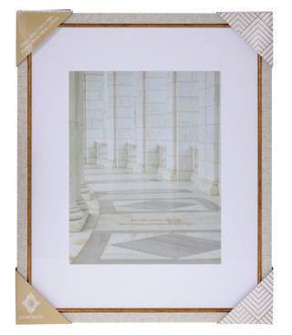 Thumbnail 1: CONCEPTS IN TIME 16''x20'' Fabric Gold-Rim Frame with 11x14 Mat 