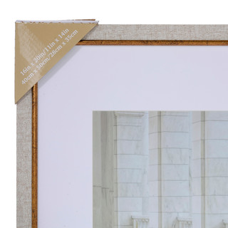 Thumbnail 3: CONCEPTS IN TIME 16''x20'' Fabric Gold-Rim Frame with 11x14 Mat 
