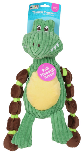Thumbnail 1: Outward Hound 15 In Thunder Tuggerz Green Gator Dog Toy 