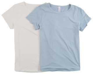 Thumbnail 1: Yogalicious Women's 2 Pk Cationic Jersey Crew Neck Tees 