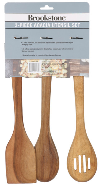Thumbnail 2: Brookstone 3 Pc Acacia Utensil Set 