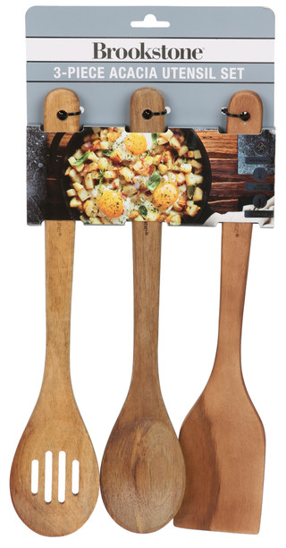 Thumbnail 1: Brookstone 3 Pc Acacia Utensil Set 