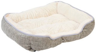 Thumbnail 1: Beatrice 20x18 Grey Plush Pet Bed 