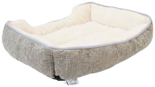 Thumbnail 2: Beatrice 20x18 Grey Plush Pet Bed 