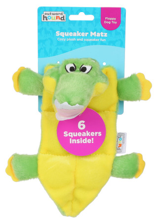 Thumbnail 1: Outward Hound 9 In Floppy Alligator Dog Toy 