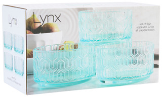 Thumbnail 1: Home Essentials 4 Pk Blue Glass All Purpose Bowls 
