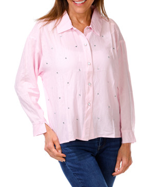 Thumbnail 1: HESTER AND ORCHARD Women's Stripe Star Print Top  