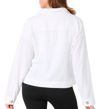 Thumbnail 2: Dash Women's Linen Button Front Lightweight Jacket 