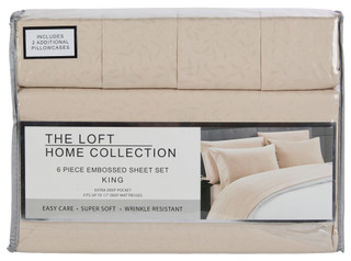 Thumbnail 2: LOFT 6-Piece Embossed Leaf Sheet Set. 