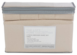 Thumbnail 3: LOFT 6-Piece Embossed Leaf Sheet Set. 