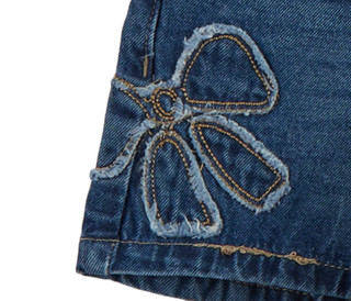 Thumbnail 3: Jessica Simpson Big Girls Bow Emma Denim Shorts 