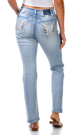 Thumbnail 1: Evolve Denim Juniors Bling Back Bootcut Jeans 