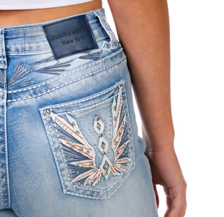 Thumbnail 2: Evolve Denim Juniors Bling Back Bootcut Jeans 