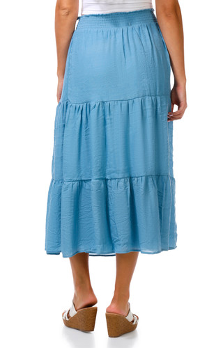 Thumbnail 2: As U Wish Juniors Smocked Waist Gauze Maxi Skirt 