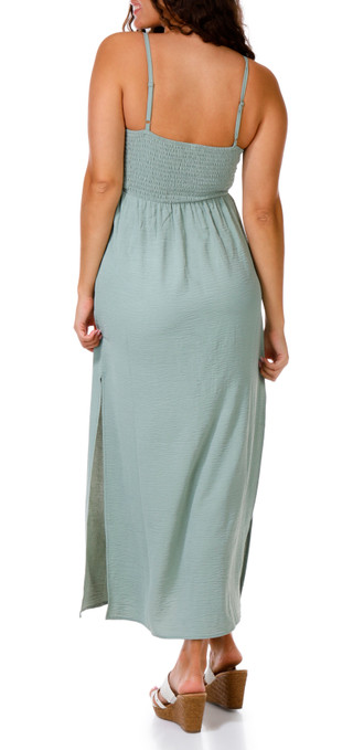 Thumbnail 2: Derek Heart Juniors Crochet Bust Crinkle Airflow Maxi Dress 