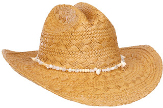 Thumbnail 1: SAN DIEGO HAT CO Women's Natural Shell Bead Band Cowboy Hat 